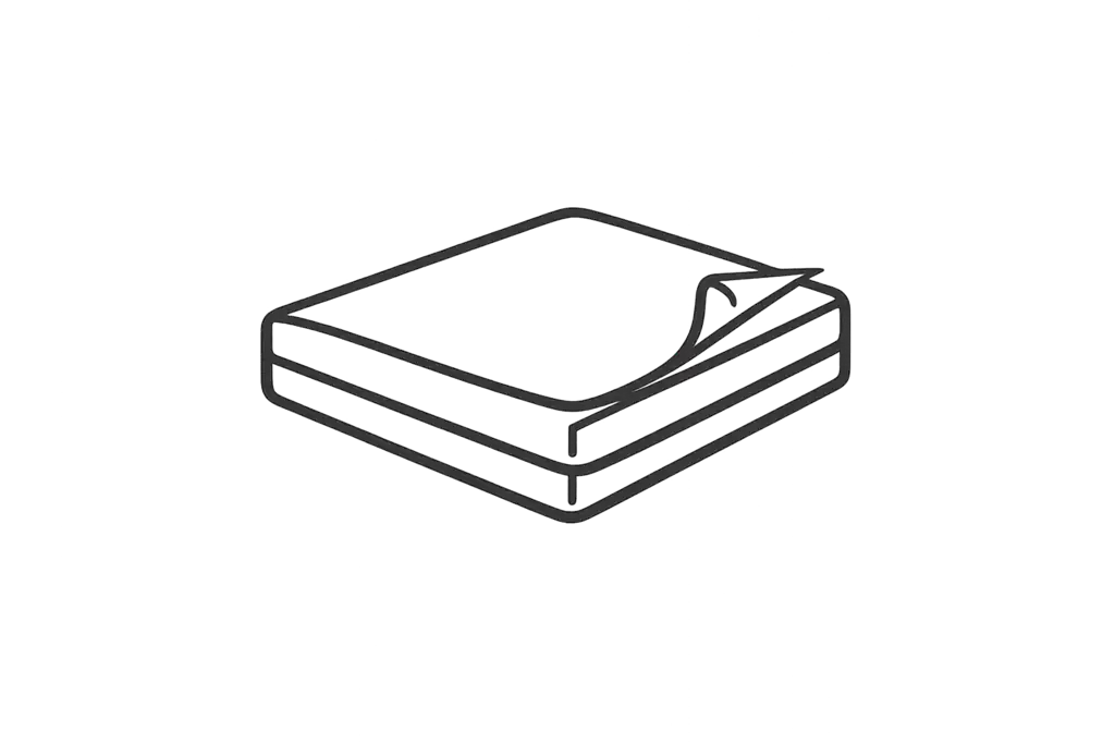 Protège de literie jetable.