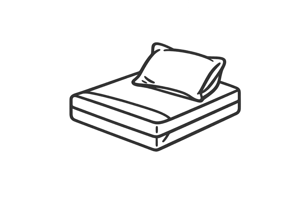 Protège matelas et oreiller.