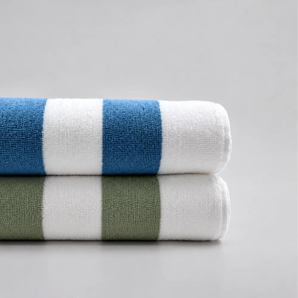 BALI NG DRAP DE PLAGE RAYE BLEU / BLANC