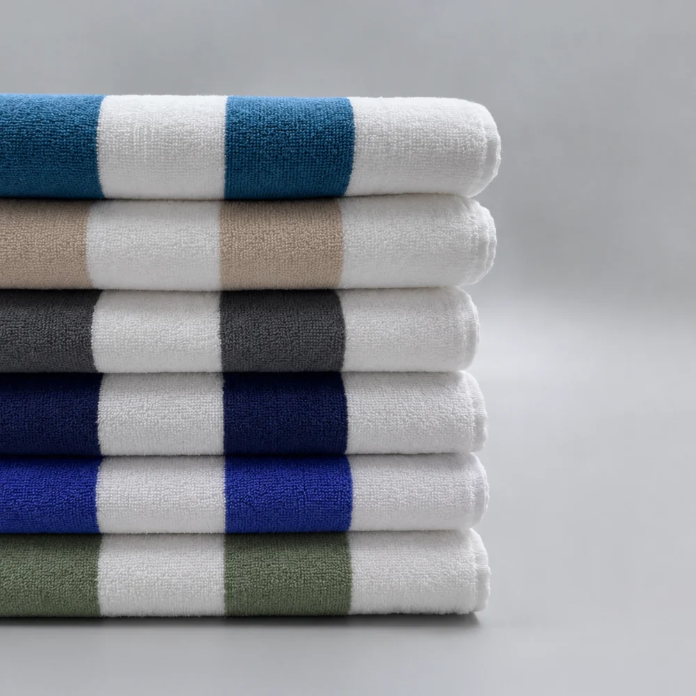 BALI NG DRAP DE PLAGE RAYE BLEU / BLANC