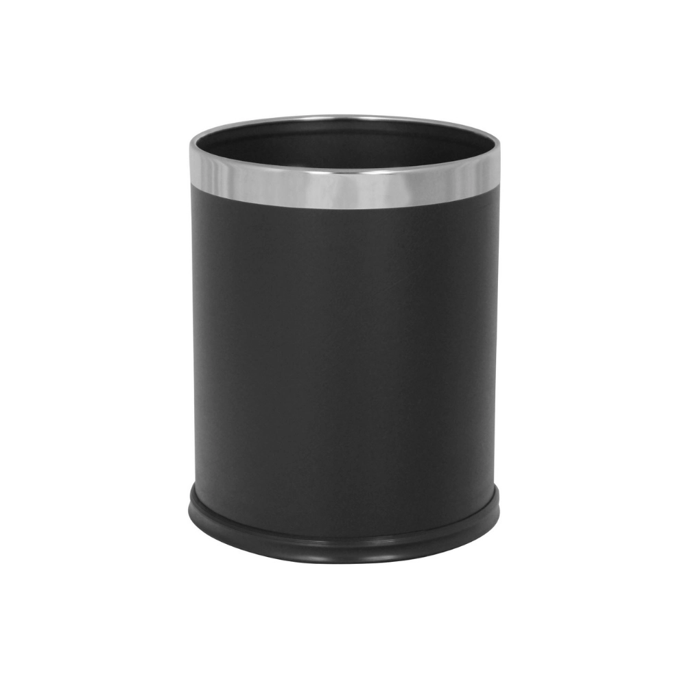 Corbeille ronde 10L simple paroi - noir