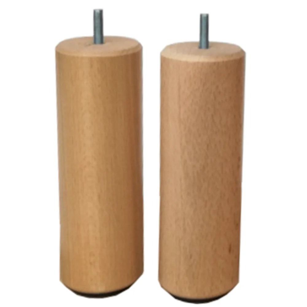 Jeu de 2 pieds patin 15 cm vernis naturel