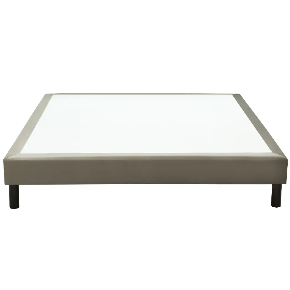 PRINCE Sommier tapissier lattes flexibles velours ACIER