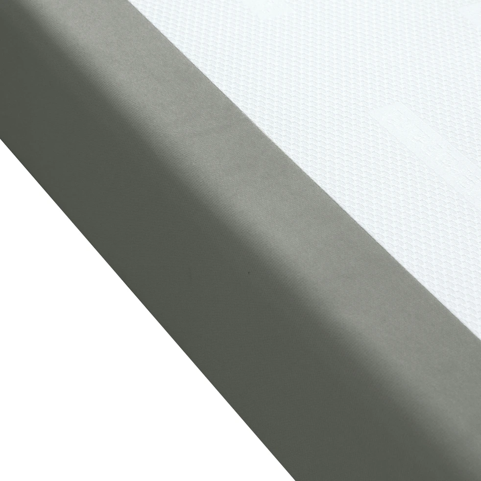 COMTE Sommier tapissier à lattes fixes velours souris