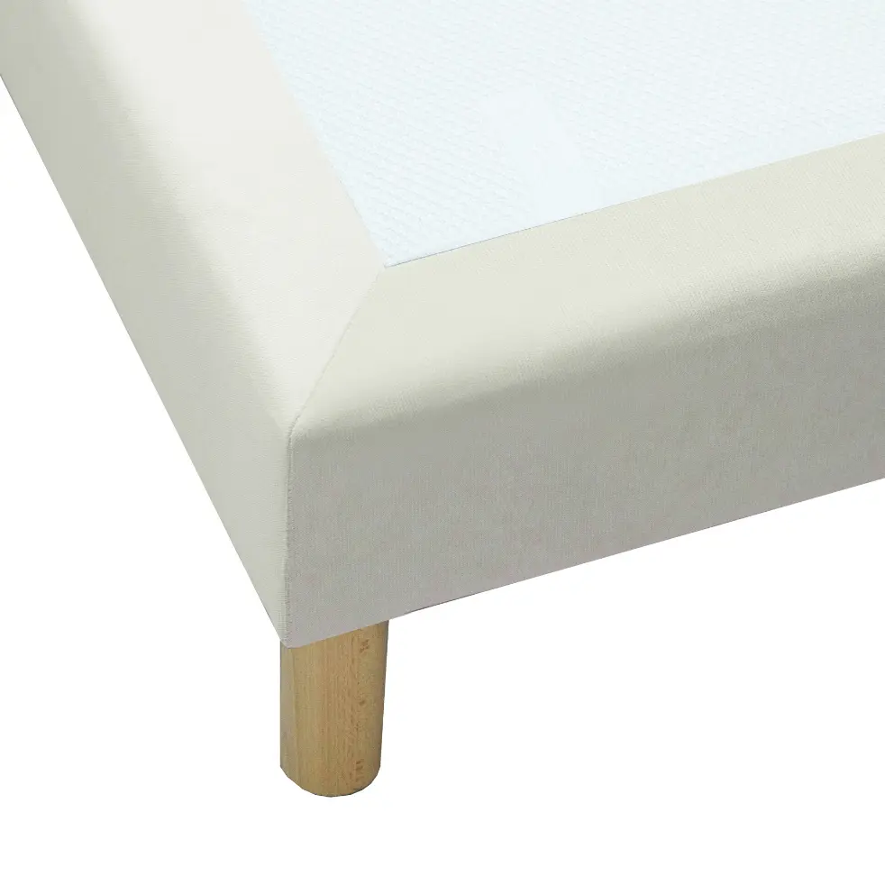 COMTE Sommier tapissier à lattes fixes velours souris