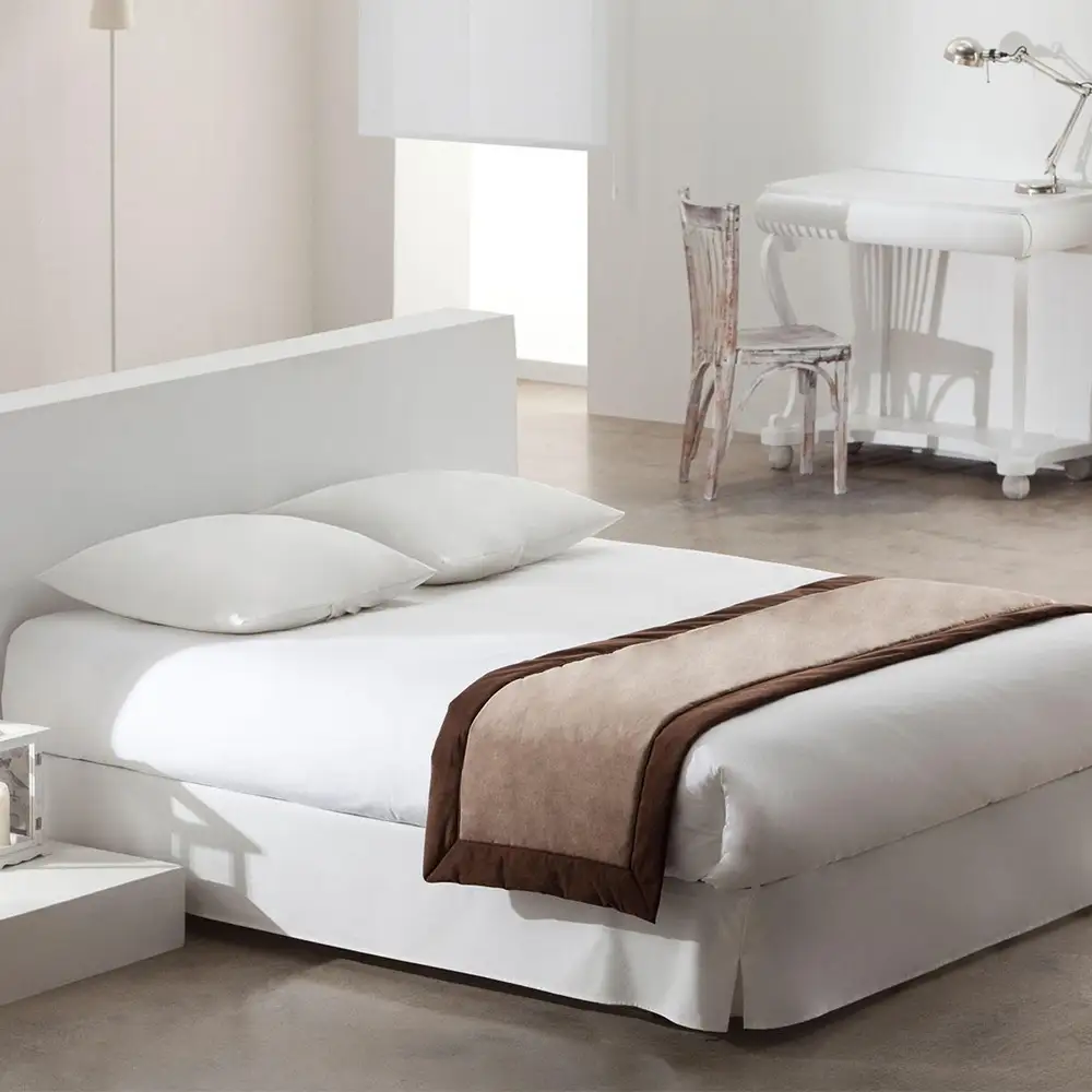 Chemin de lit Opéra réversible en velours  - souris et poivre