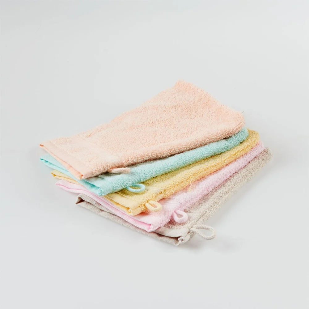 lot gants de toilette Astrée - jaune