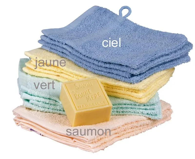 lot gants de toilette GT 360 - Blanc