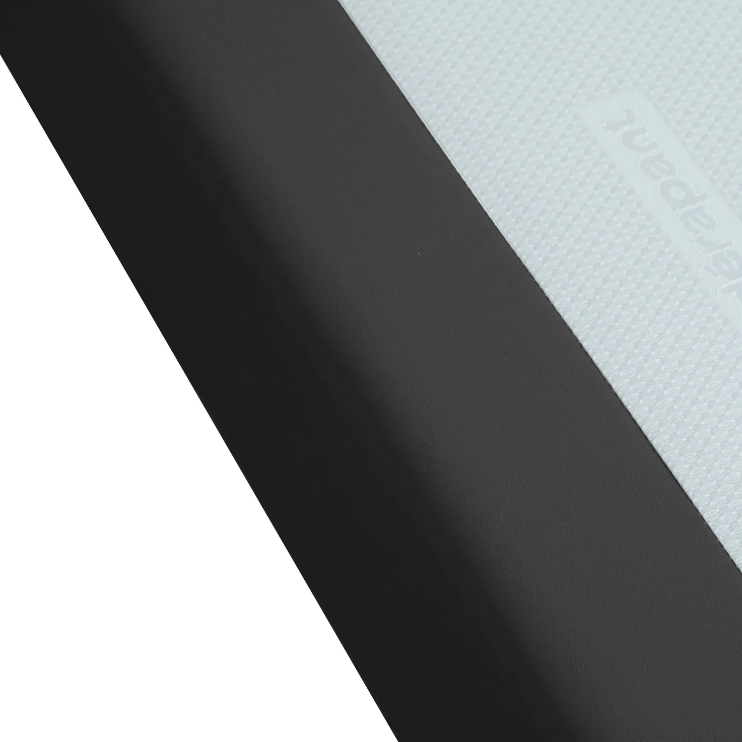 COMTE Sommier tapissier à lattes fixes simili cuir gris anthracite