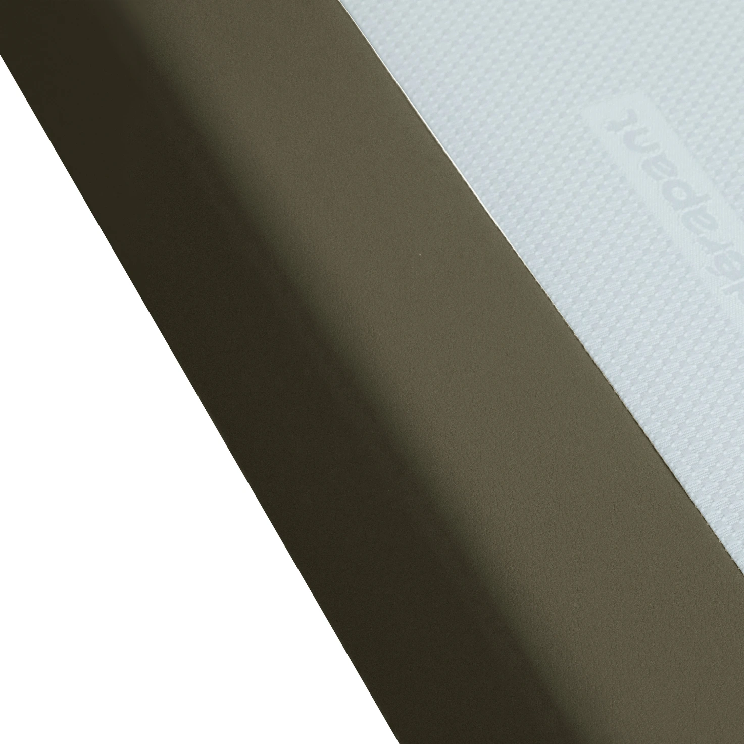 COMTE Sommier tapissier à lattes fixes simili cuir gris anthracite