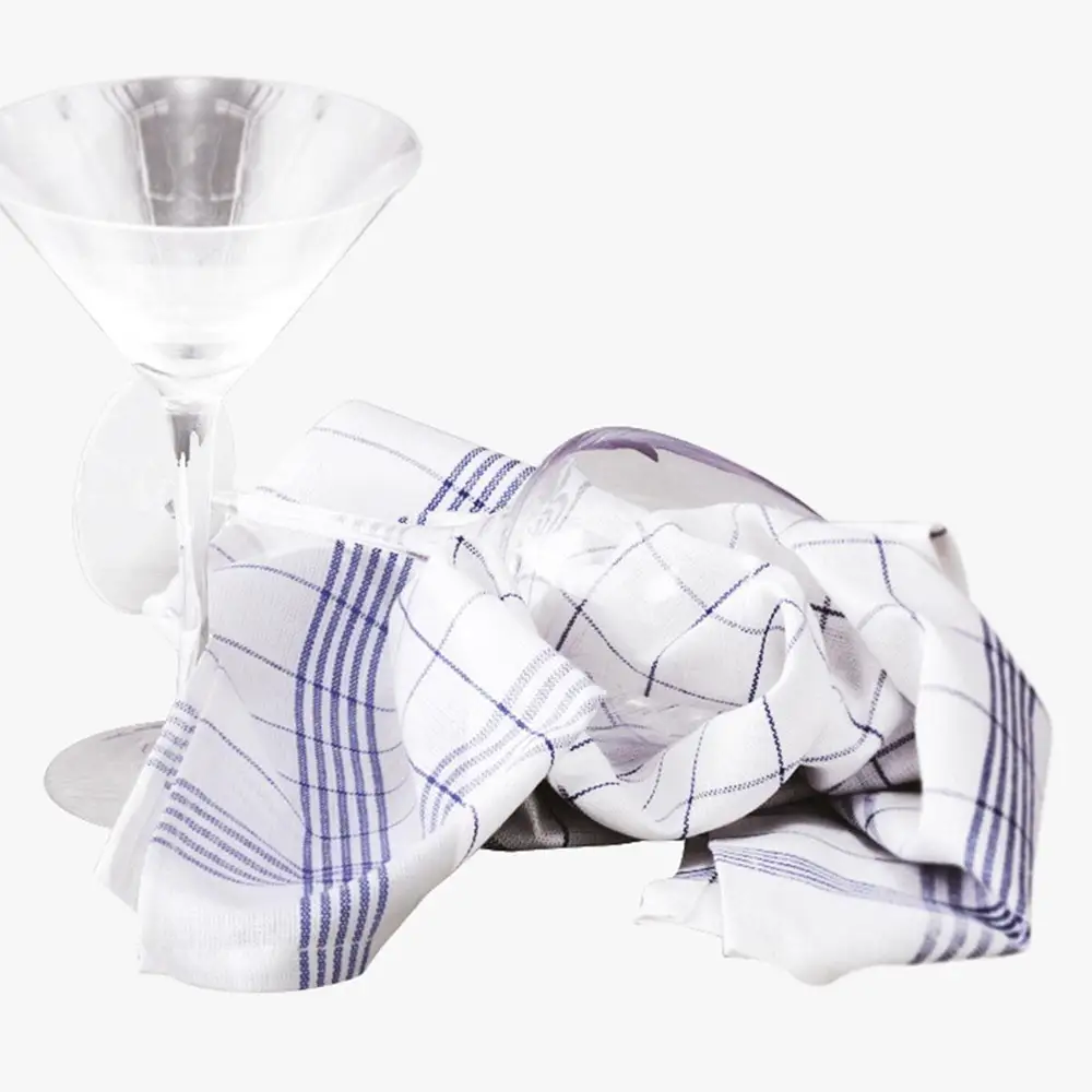 Torchon Sofia à rayures bleues